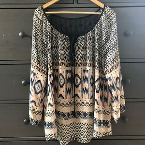 NWT Mine Too Long Sleeve Blouse Plus 1X